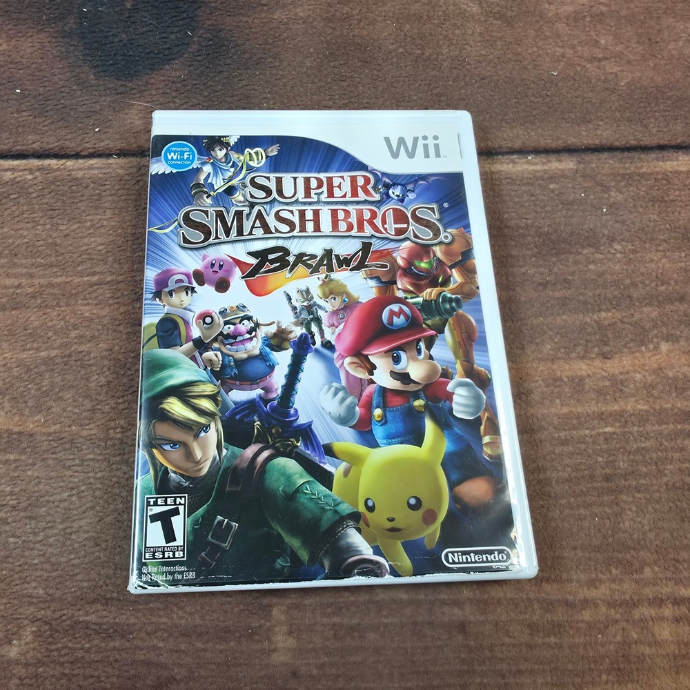 Nintendo Video Game Super Smash Bros Brawl Wii Standard White Good Fighting